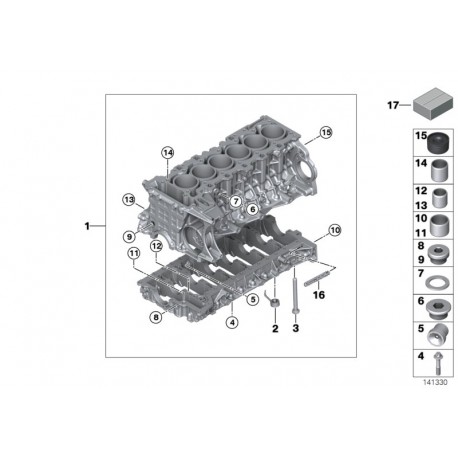 Set de vis de carter inferieur pour 35i n54 n55