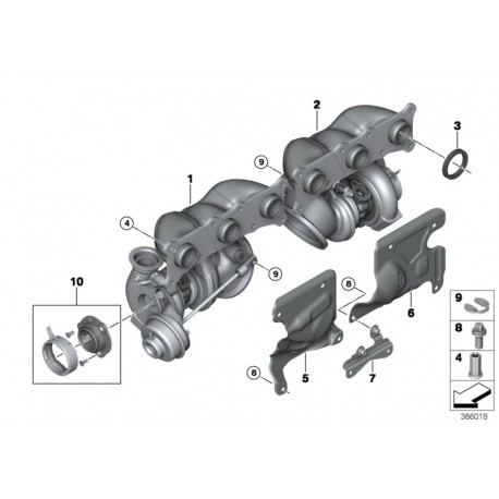 Kit turbos origine oem x6 n54 + kit de montage bmw