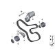 Kit courroie accessoire Galets OEM pour 35i n55 série F..