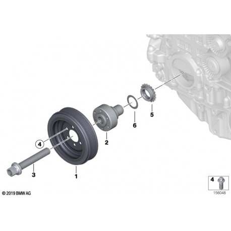 Poulie damper BMW pour 35i n55 série F..